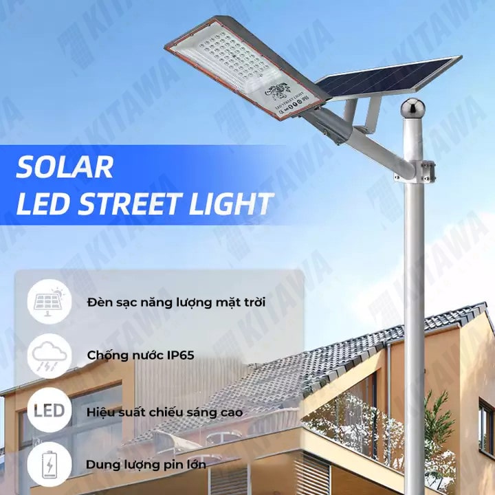 Đèn đường năng lượng mặt trời 200W Kitawa