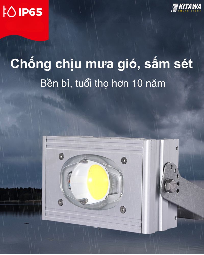 đèn pha COB năng lượng mặt trời 40W CT.DP02.40