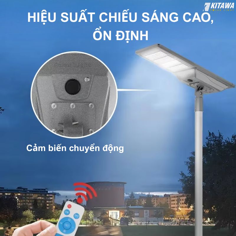 đèn liền thể công trình năng lượng mặt trời 100W