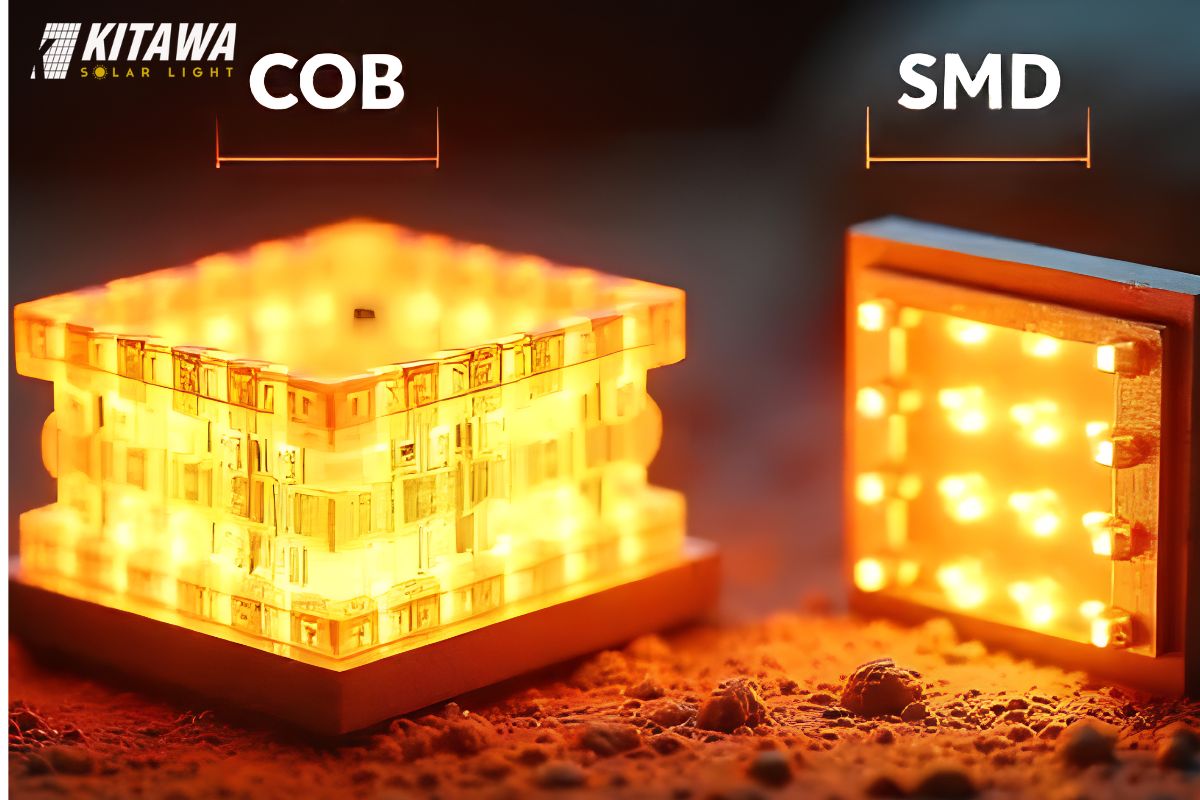 Chip LED COB và SMD trong đèn năng lượng mặt trời
