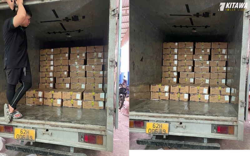 giao 100 đèn năng lượng mặt trời cho nhà máy