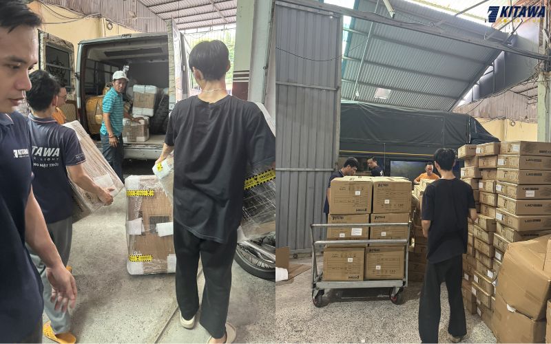 giao 300 đèn năng lượng mặt trời cho xí nghiệp