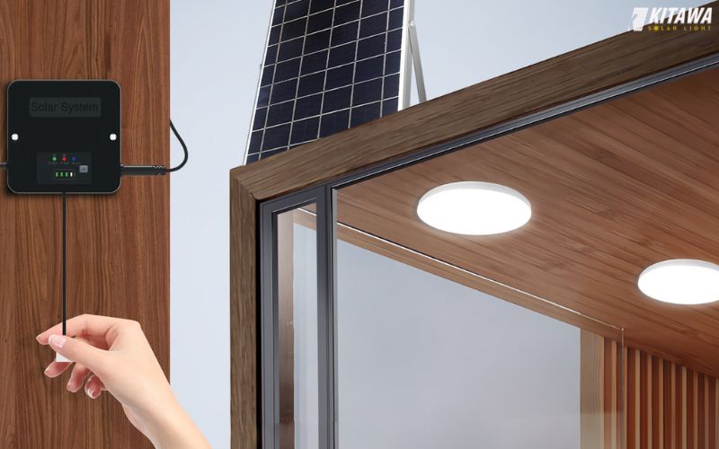 Đèn ốp trần năng lượng mặt trời 220W