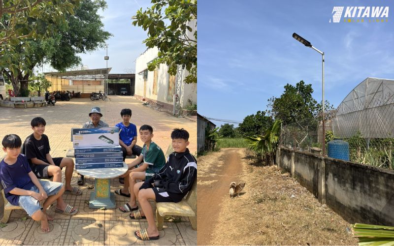 KITAWA tài trợ đèn năng lượng mặt trời cho cơ sở Nhà Đăng Khoa Garden