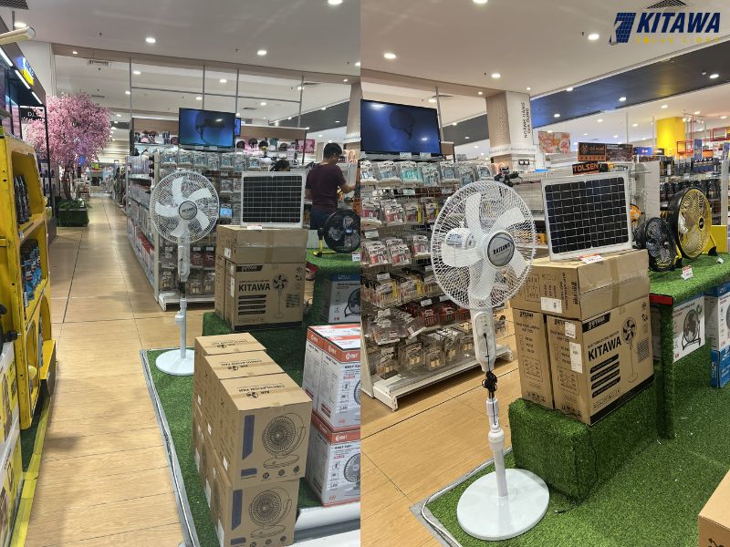 Quạt năng lượng mặt trời KITAWA có mặt trên toàn hệ thống Aeon Mall Việt Nam