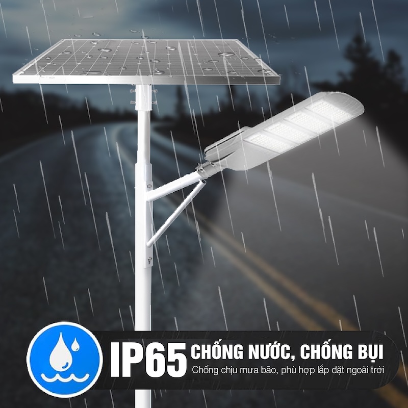 đèn đường công trình năng lượng mặt trời 80w