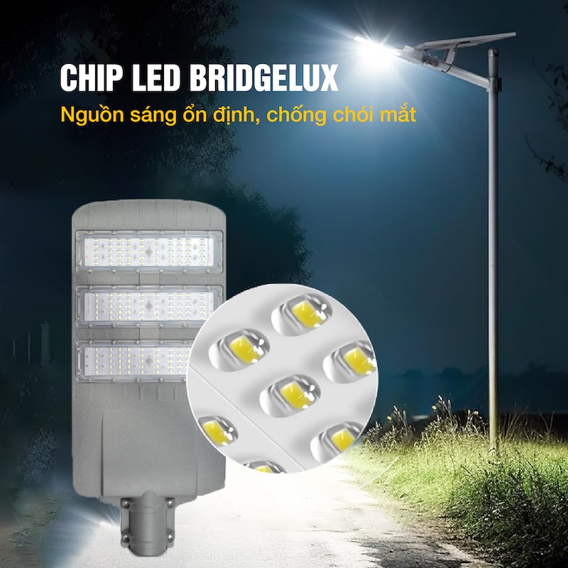 đèn đường công trình năng lượng mặt trời 80w