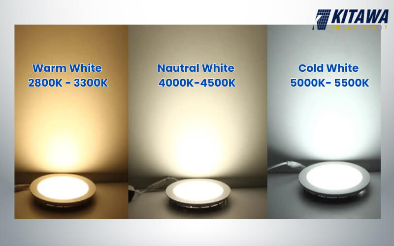 Minh họa ánh sáng trắng và ánh sáng vàng