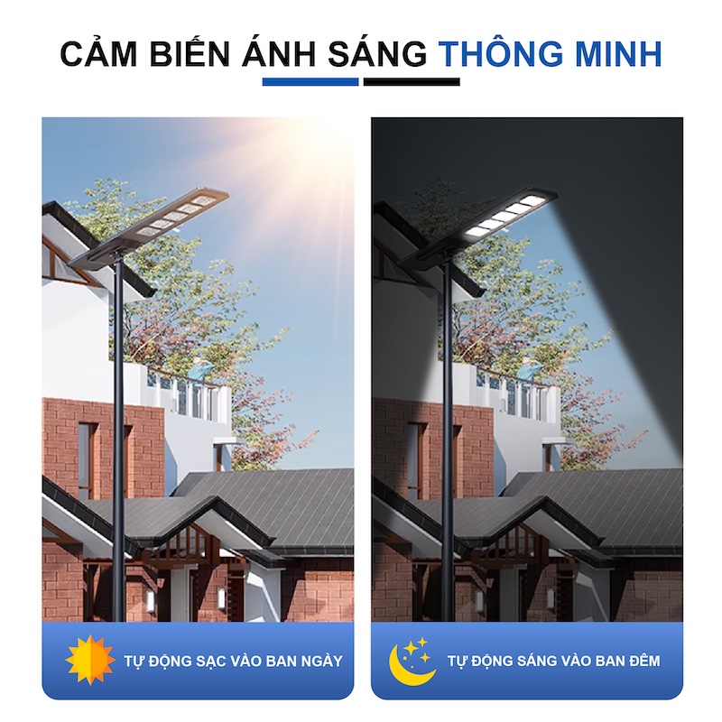 đèn liền thể công trình năng lượng mặt trời 600W