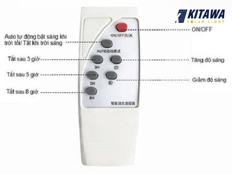 Hướng dẫn sử dụng điều khiển từ xa đèn năng lượng mặt trời