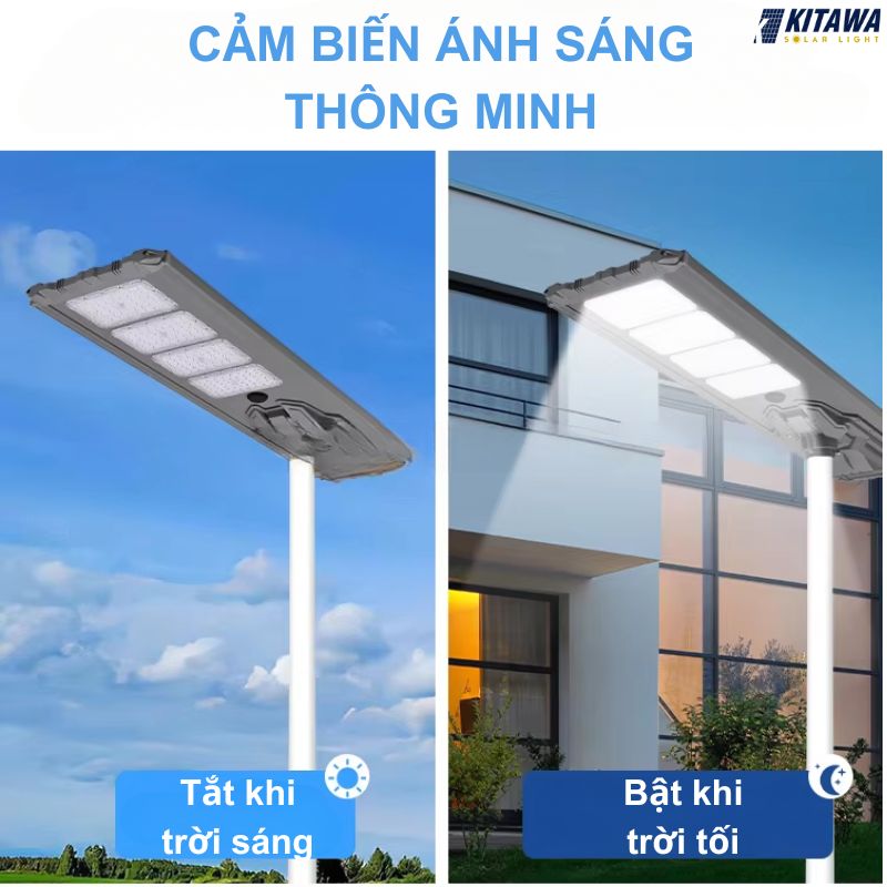 đèn liền thể công trình năng lượng mặt trời 100W