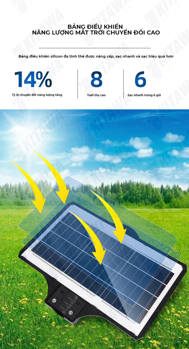 Đèn liền thể hình cánh dơi năng lượng mặt trời