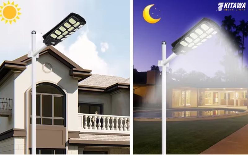 đèn đường năng lượng mặt trời 650w