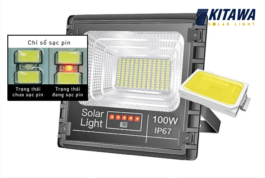 Đèn pha năng lượng mặt trời 100W DP1100 - Kitawa