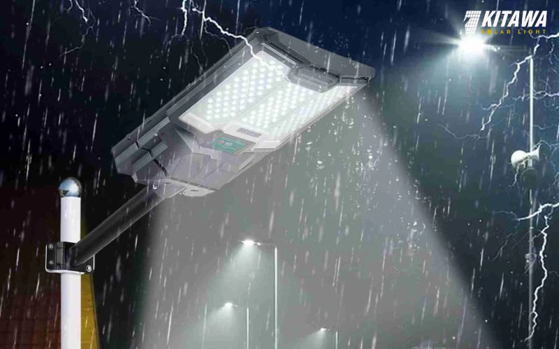Đèn đường liền thể năng lượng mặt trời 800W lắp đặt trong dự án ở Cần Thơ