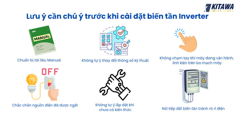 lưu ý khi cài đặt biến tần inverter