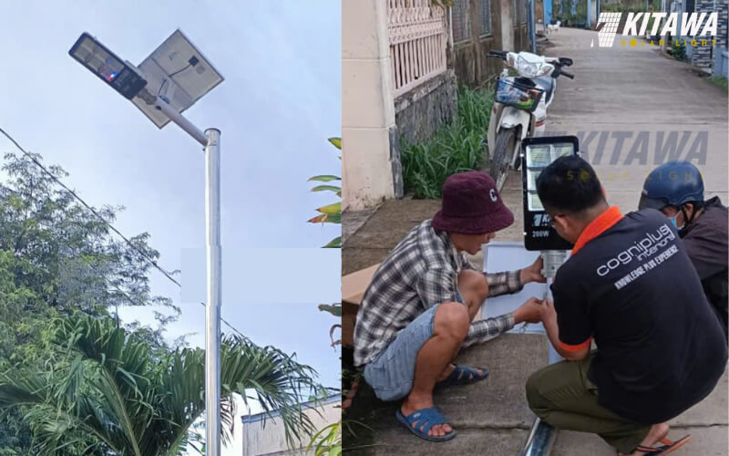 Hình ảnh thực tế của Anh Vũ - khách hàng mua đèn năng lượng mặt trời ở Đồng Nai