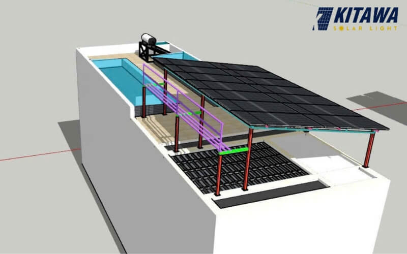 Bảng vẽ lắp đặt hệ thống điện mặt trời hòa lưới 8kW
