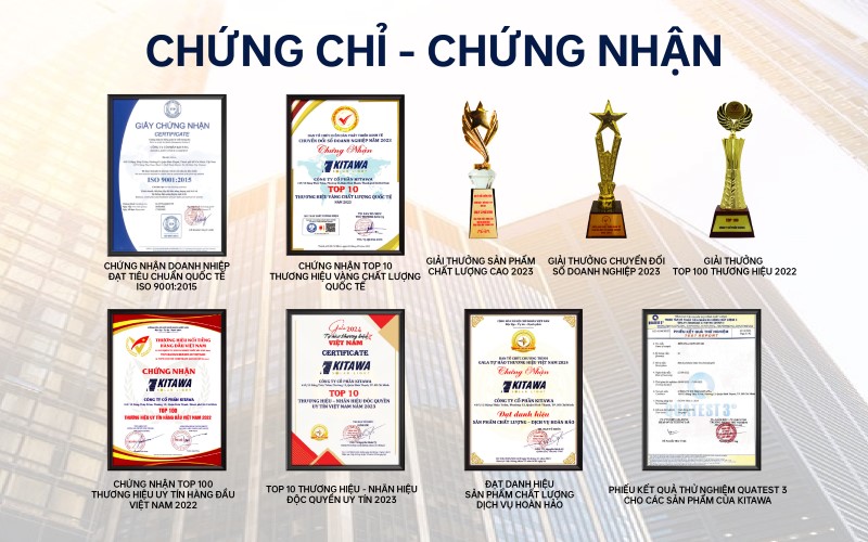 Các chứng chỉ chất lượng của Kitawa