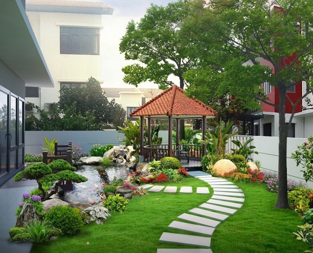 Đảm bảo yếu tố phong thủy khi thiết kế sân vườn