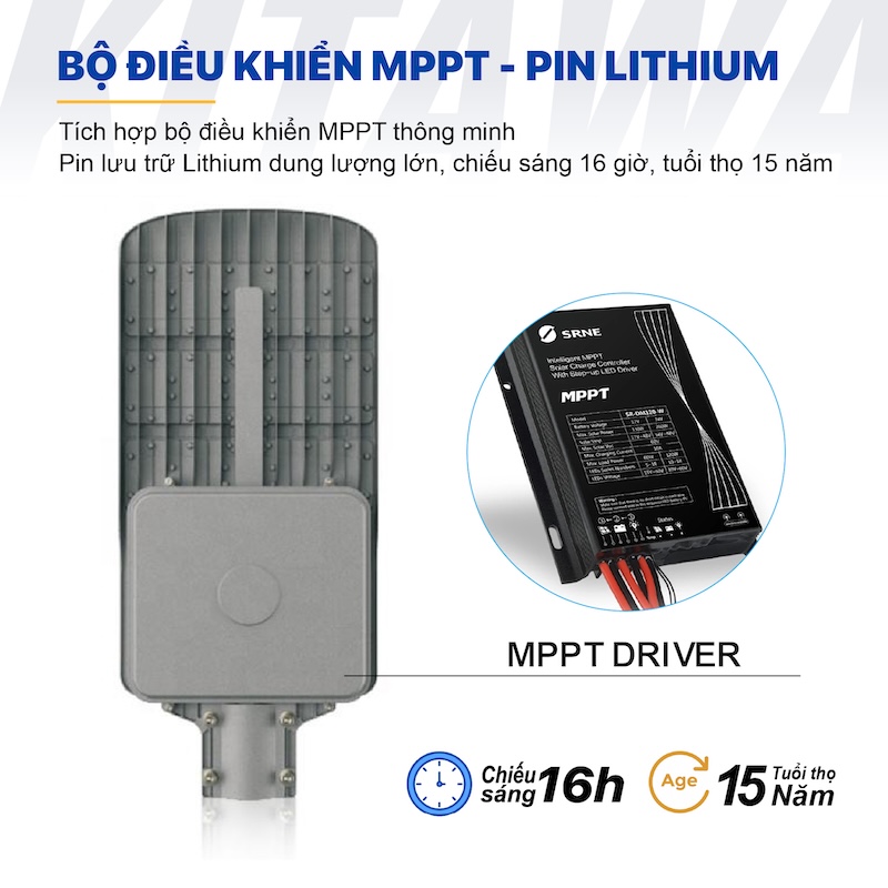 đèn đường công trình năng lượng mặt trời 32w