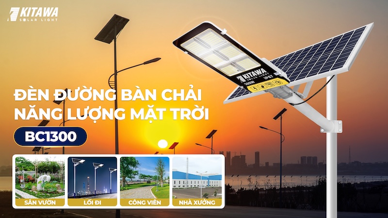 đèn đường năng lượng mặt trời 300w