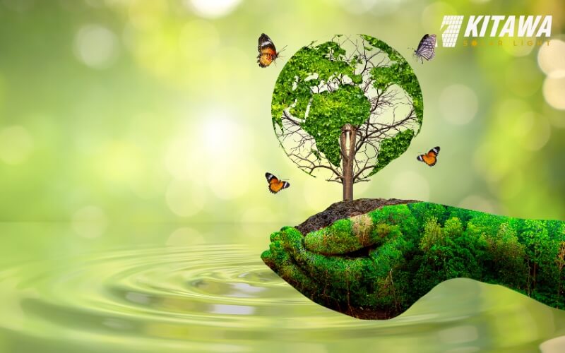 Đèn năng lượng mặt trời góp phần giảm thiểu ô nhiễm môi trường