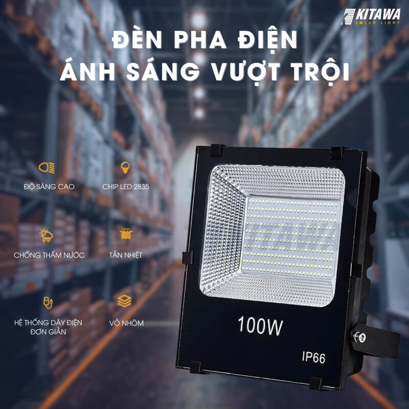 Đèn pha LED điện 100W AC.DP04.100