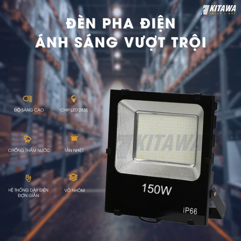 Đèn pha LED điện 150W AC.DP04.150