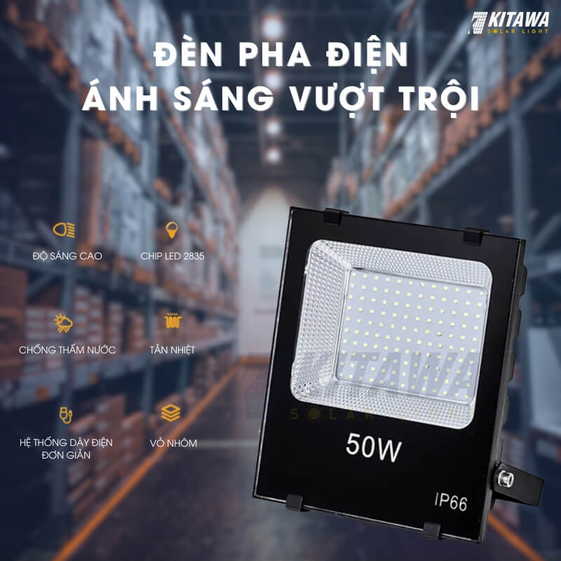Đèn pha LED điện 50W AC.DP04.50
