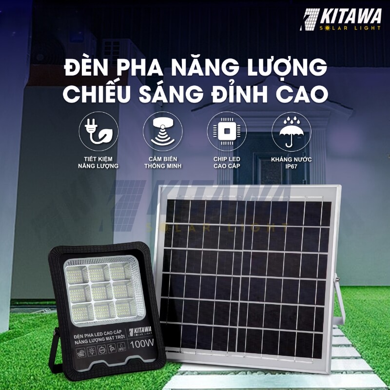 Đèn pha năng lượng mặt trời 100W - DP17.100