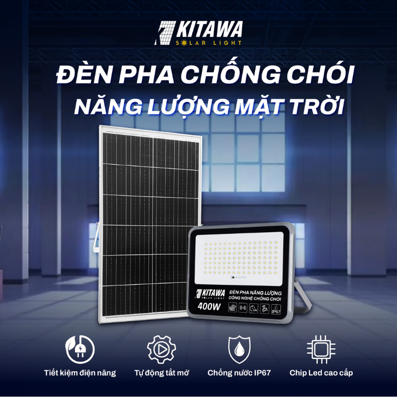 đèn pha năng lượng mặt trời chống chói 400w