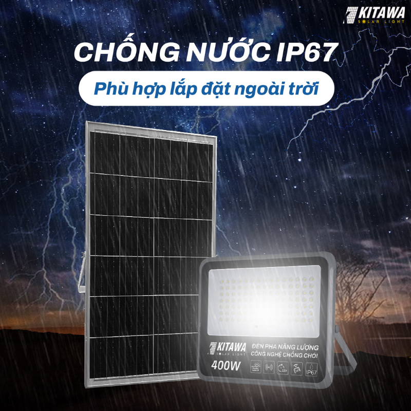 đèn pha năng lượng mặt trời chống chói 400w