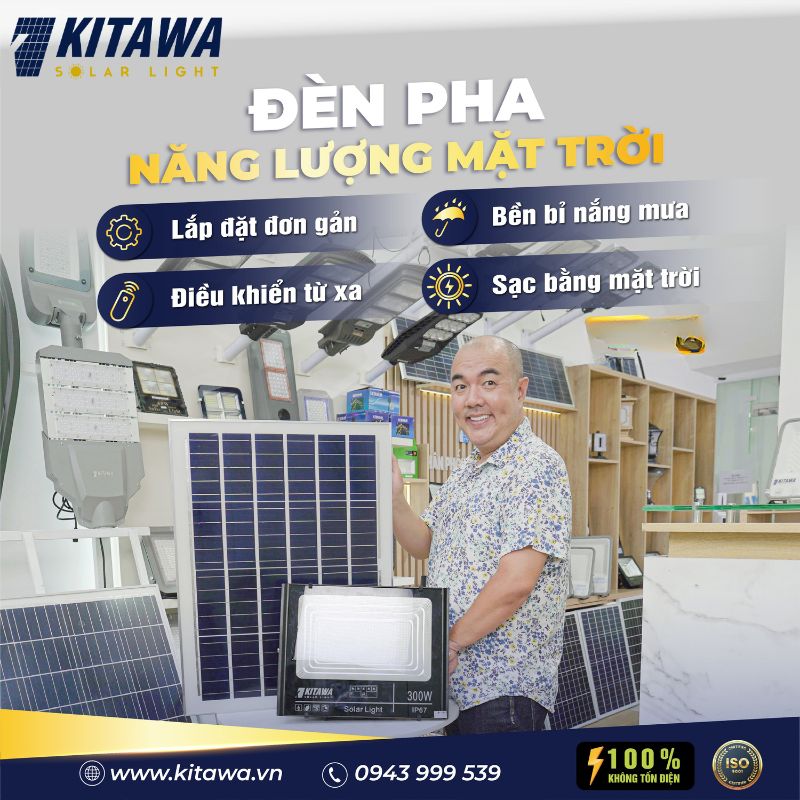 KITAWA là công ty cung cấp đèn pha năng lượng mặt trời uy tín