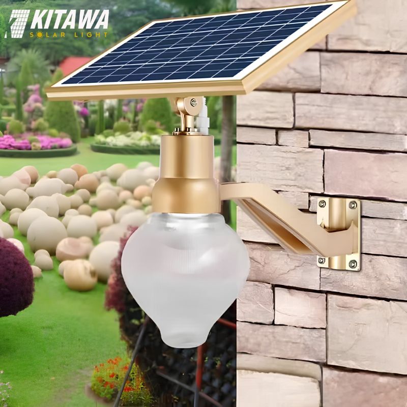 Đèn năng lượng mặt trời hàng rào giúp chiếu sáng và tạo điểm nhấn