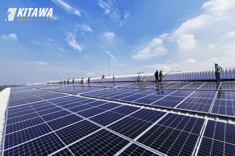  Lắp điện mặt trời cho nhà xưởng chính hãng