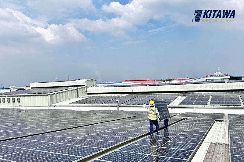 Lắp điện mặt trời cho nhà xưởng chính hãng