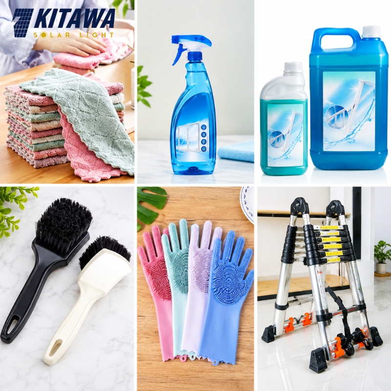 Dụng cụ vệ sinh tấm pin năng lượng mặt trời