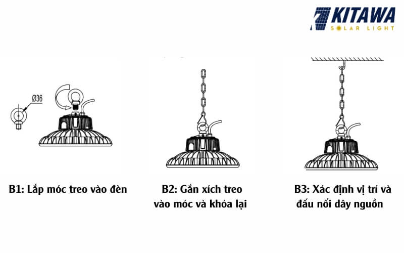 Hướng dẫn lắp đặt đèn LED Highbay UFO