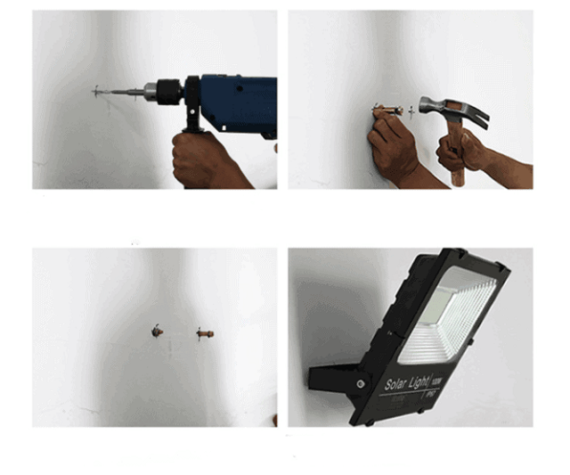 Hướng dẫn lắp đèn led năng lượng mặt trời dạng đèn pha led