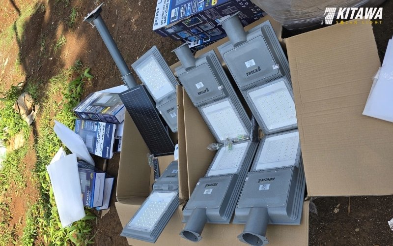 KITAWA lắp đèn năng lượng mặt trời cho nhà kho ở Bình Phước