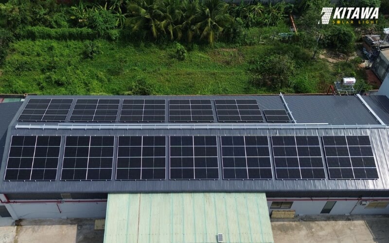 KITAWA lắp hệ thống điện mặt trời hòa lưới 60kW cho xưởng gỗ Củ Chi
