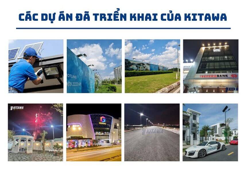 KITAWA thiết lập đèn năng lượng mặt trời cùng các dự án lớn
