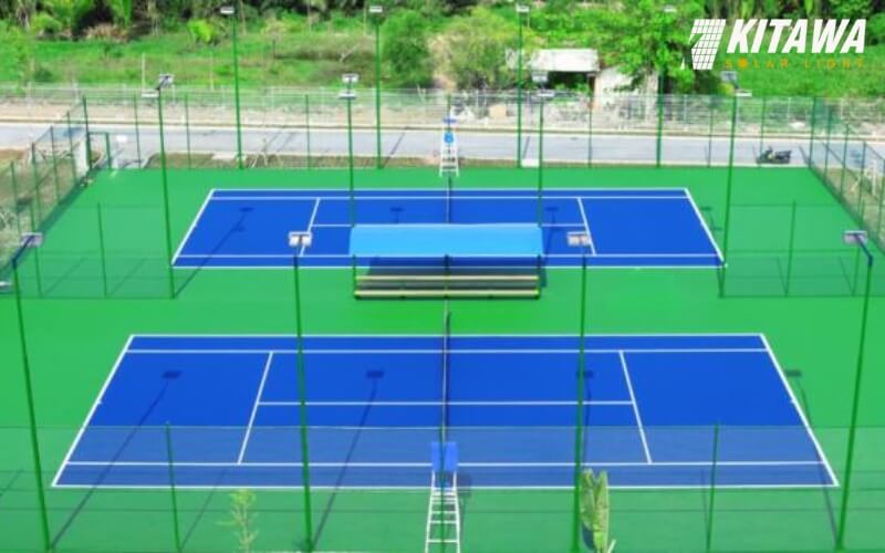 Lắp đặt đèn sân tennis 200W với độ cao chính xác