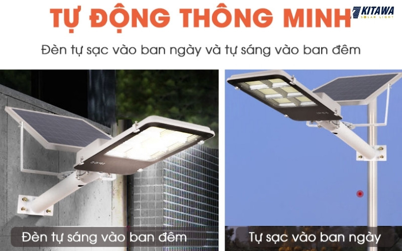 Mẫu đèn đường bàn chải năng lượng mặt trời lắp ở Bình Chánh