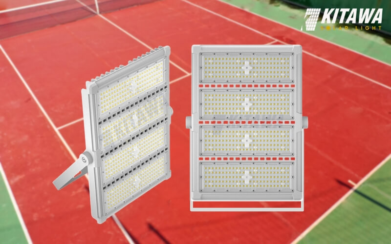 Mẫu đèn với thiết kế tỉ mỉ và công suất chiếu sáng khắp sân tennis