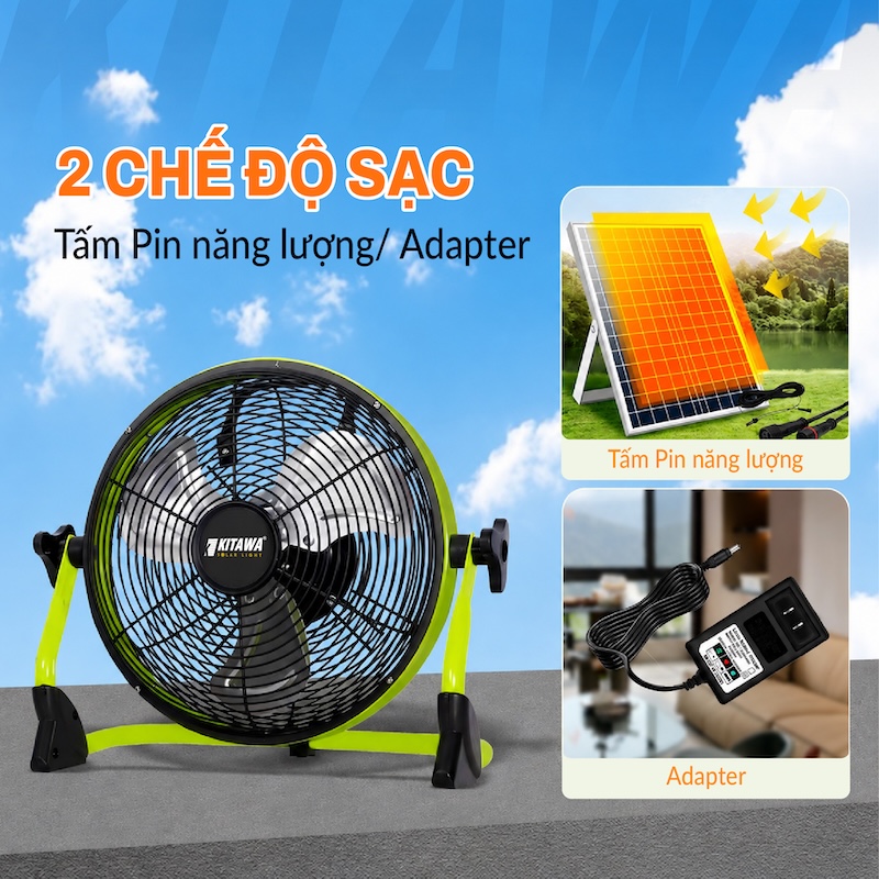 quạt chân quỳ năng lượng mặt trời 30W