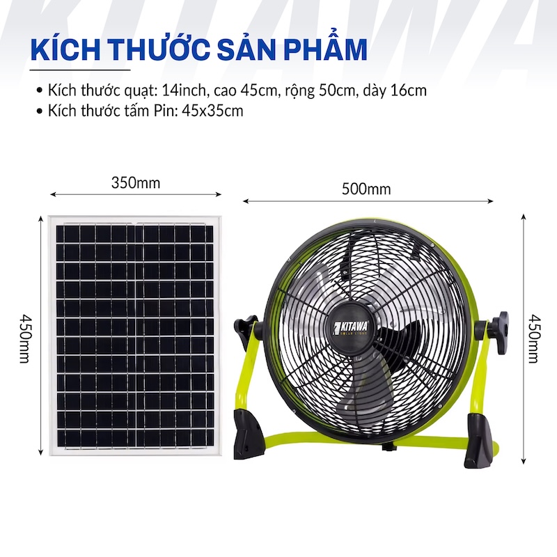 quạt chân quỳ năng lượng mặt trời 30W