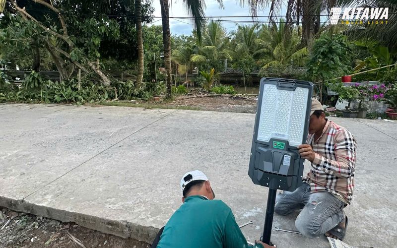 Quy trình lắp đèn năng lượng mặt trời ở Cần Thơ
