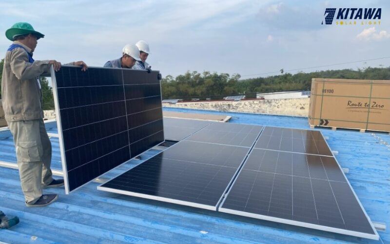 Sản lượng lớn khi lắp hệ thống điện mặt trời hòa lưới 60kW cho xưởng gỗ Củ Chi